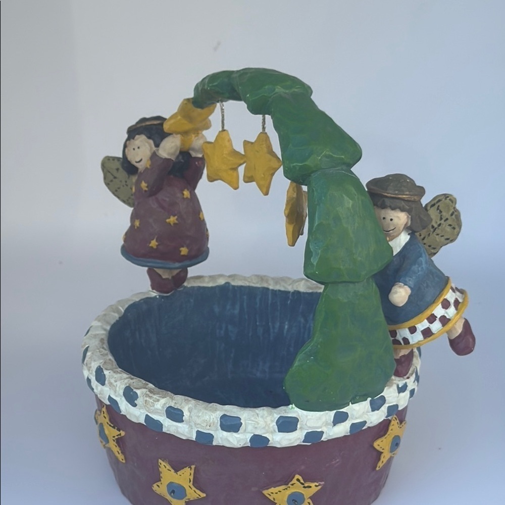 Decorative Basket with Stars and Angels - Picture 2 of 5